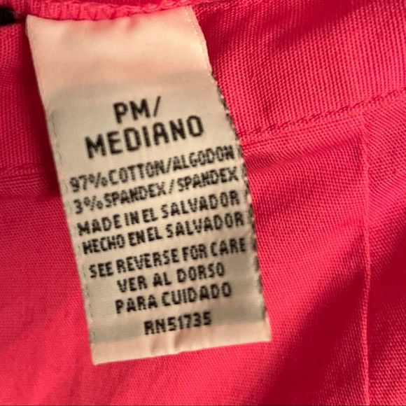 Vintage Sag Harbor Sport Petite Pants Women’s Hot Pink Capris Pants Lace Detail - Picture 8 of 8